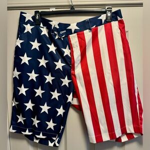 B&T American flag print LoudMouth shorts